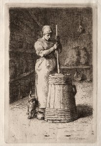 Kavargó nő. alkotó: Jean Francois Millet