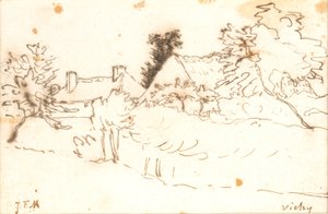 Farm a fák között, Vichy (Allier) alkotó: Jean Francois Millet