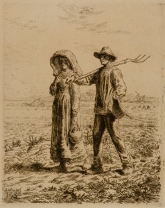 A parasztok munkába mennek alkotó: Jean Francois Millet
