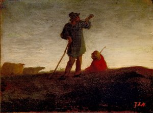 A nyáj felidézése, 1866-1872 alkotó: Jean Francois Millet