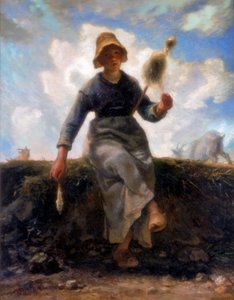 A fonó, az auvergne-i kecskepásztor, 1868-1869 alkotó: Jean Francois Millet