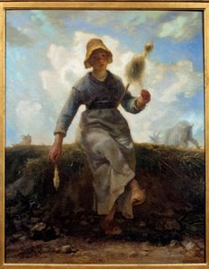 A fonó, auvergne-i kecskepásztor. Jean Francois Millet (1814-1875) festménye alkotó: Jean Francois Millet
