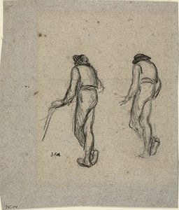 Két vázlat egy parasztról, hátulról nézve alkotó: Jean Francois Millet
