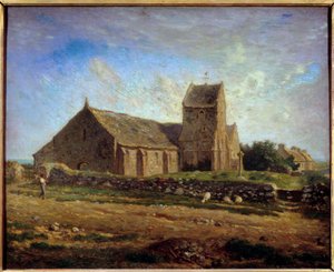 A Greville-templom látképe Jean Francois Millet (1814-1875) festménye 1871 V. 0,6x0,73 m Párizs, Muse d