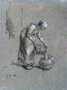 Nő a kútnál alkotó: Jean Francois Millet