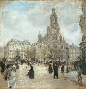 Place de la Trinité, Párizs, 1886 körül (olaj, vászon)