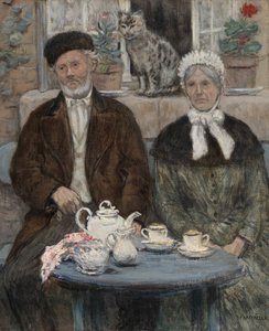 Délutáni tea, c. 1880. alkotó: Jean Francois Raffaelli