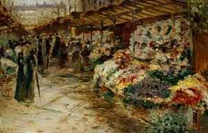 Virágpiac, 1882. alkotó: Jean Francois Raffaelli