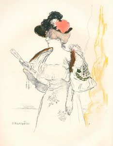Vázlatból ólomceruzával és vízfestékkel, 1901 alkotó: Jean Francois Raffaelli