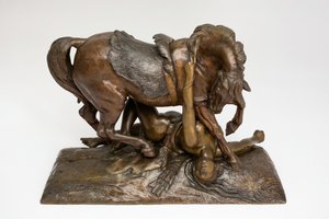 A sebesült Amazon, 1839. alkotó: Jean François Théodore Gechter
