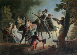 Don Quijote és Sancho Panza falovon