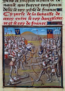 Crecy-i csata, miniatűr Froissart krónikáiból, Jean Froissarttól