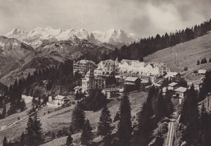 Grand Hotel, Rigi Kaltbad, a Vitznau Rigi Kulm fogaskerekű vasútnál (f/w fotó)