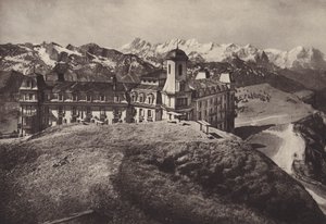 Hotel Rigi Kulm, kilátás a Berni-Alpokra (f/w fotó) alkotó: Jean Gaberell