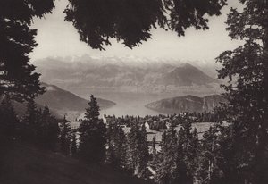 Rigi Kaltbad, kilátás a Luzerni-tóra (f/w fotó) alkotó: Jean Gaberell