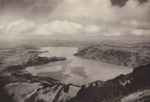 Rigi Kulm, kilátás a Zugi-tóra (f/w fotó) alkotó: Jean Gaberell