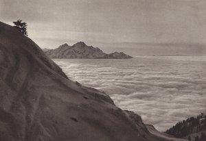 Rigi Kulm, Uber Dem Nebelmeer (f/w fotó) alkotó: Jean Gaberell