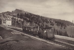 Vitznau Rigi Kulm, fogasvasút (f/w fotó) alkotó: Jean Gaberell