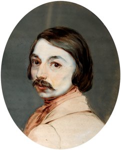 Nyikolaj Gogol szerző portréja, 1809-1852, 1830-as évek vége. alkotó: Jean Gerin