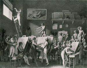 Jacques Louis David stúdiója (1748-1825) alkotó: Jean Henri Cless