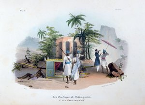 Palanquin Bearers, 1828 alkotó: Jean Henri Marlet