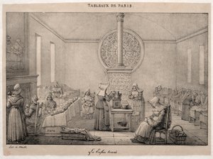 Párizsi jelenetek: A Foundling Kórház alkotó: Jean Henri Marlet