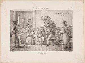 Párizsi képek. A zálogház. alkotó: Jean Henri Marlet