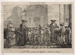 Párizsi jelenetek: A fivérek, akik a gyerekeket vezénylik Mezőszentmiklóshoz alkotó: Jean Henri Marlet