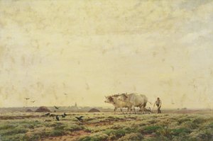Az első barázdák, Haute Alsace vagy A munkás, 1883 alkotó: Jean Henri Zuber