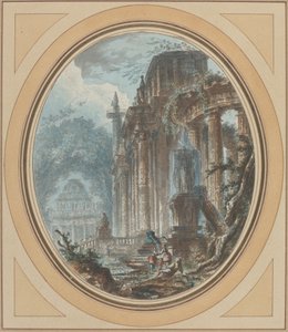 Kerti Capriccio antik romokkal alkotó: Jean-Henry-Alexandre Pernet