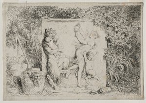 Bacchanales: A szatírok tánca, 1763. alkotó: Jean Honore Fragonard