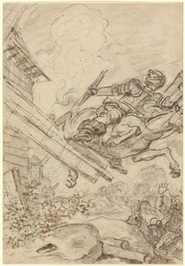 Don Quijote megtámadja a szélmalmot alkotó: Jean Honore Fragonard
