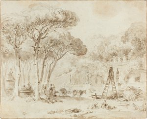 Egy olasz villa kertjei (Villa Medici?) alkotó: Jean Honore Fragonard