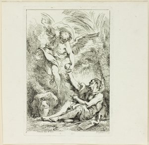 Remete szent a sivatagban alkotó: Jean Honore Fragonard
