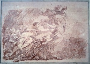 Minerva kitép egy fiatal herceget a Sanguine-ból, Jean Honore Fragonard (1732-1806) 1774 Besancon, Szépművészeti Múzeum alkotó: Jean Honore Fragonard