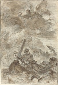 Orlando megöli az orkot egy horgony segítségével alkotó: Jean Honore Fragonard