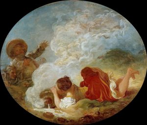 Perrette és a tejes vödör The Fables of La Fontaine, 1770 körül. alkotó: Jean Honore Fragonard