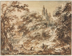 Jelenet egy parkban alkotó: Jean Honore Fragonard