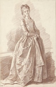 Fiatal nő állt, szemben alkotó: Jean Honore Fragonard