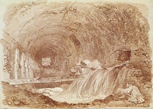 Maecenas istállói a Tivoliban (piros kréta papíron) alkotó: Jean Honore Fragonard
