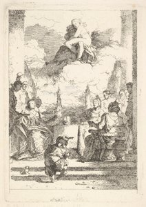Anthony és Kleopátra lakomája, kb. 1764. alkotó: Jean Honore Fragonard