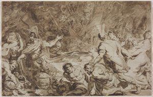 Decius Mus temetése, 1774. alkotó: Jean Honore Fragonard