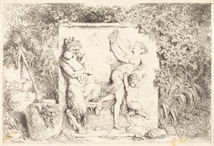 A szatírok tánca alkotó: Jean Honore Fragonard