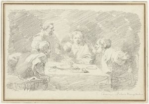 Vacsora Emmausban alkotó: Jean Honore Fragonard