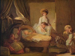 Látogatás az óvodában, c1775 alkotó: Jean Honore Fragonard