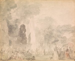 Kilátás a parkra, 1770-es évek vége. alkotó: Jean Honore Fragonard
