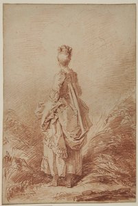 Fiatal nő néz vissza alkotó: Jean Honore Fragonard