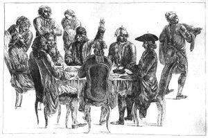 A filozófusok vacsoránál, 1775 körül