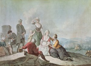 Voltaire a parasztokkal beszélget Ferneyben