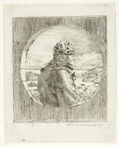 Voltaire profilból alkotó: Jean Huber
